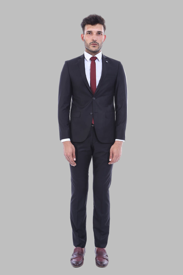 Traje negro regular de 4 gotas | wess