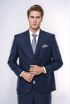 Traje de poliviscosa azul marino de 4 gotas | wess