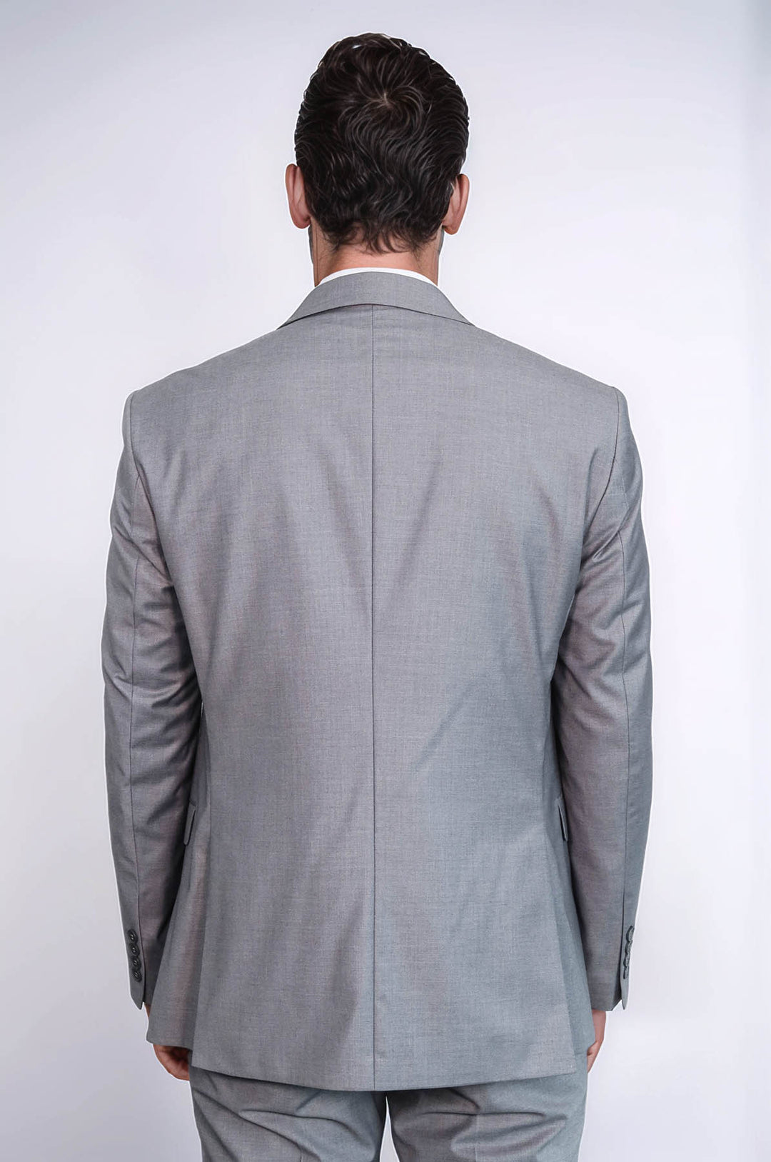 بدلة رجالية رمادية اللون بقصّة Slim Fit مع سترة | ويس