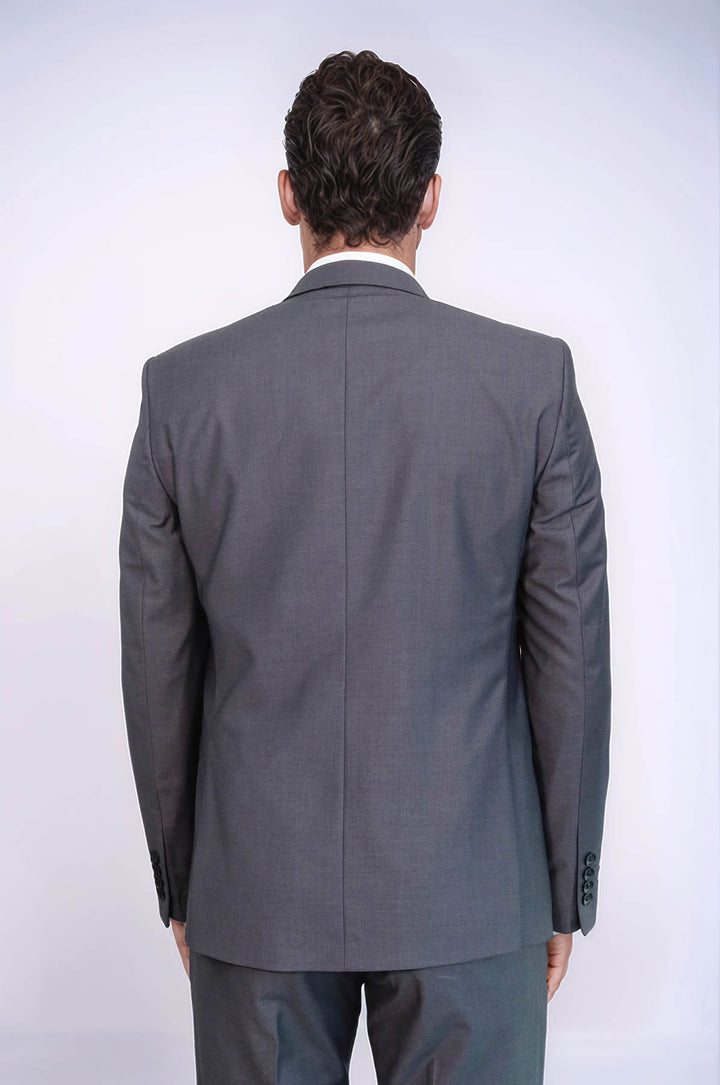 Plain Vested Anthracite Men's Suit | Wessi