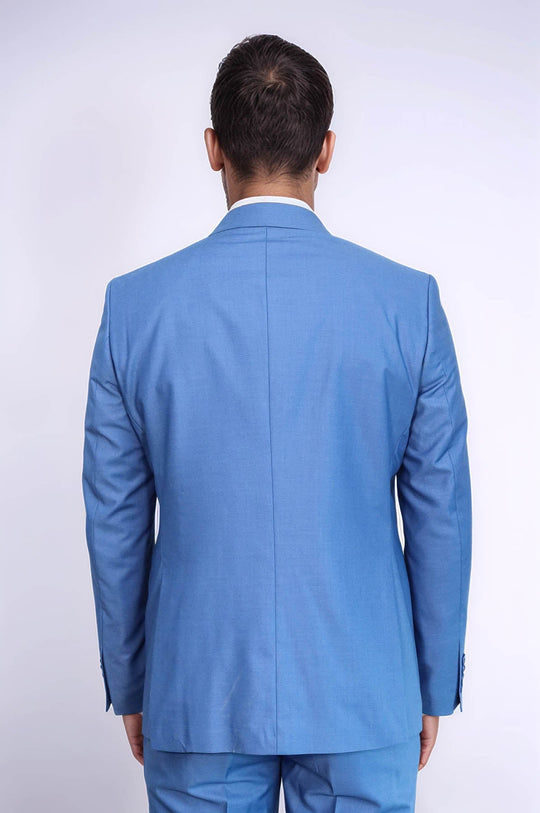 Traje hombre liso slim fit azul marino - Wessi