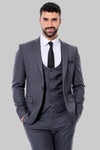 Costume Homme Anthracite Uni Slim Fit - Wessi