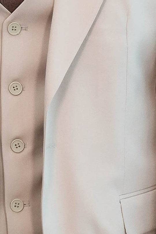 Однотонный приталенный светло-коричневый мужской костюм - Wessi