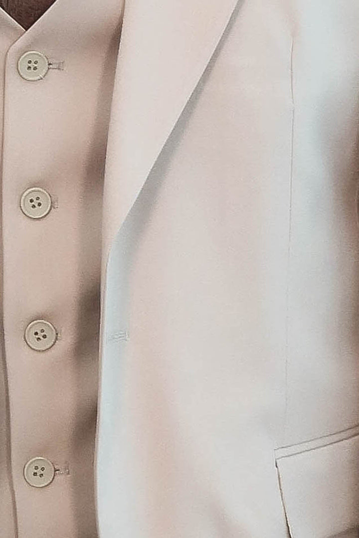 Plain Slim Fit Light Brown Men Suit - Wessi