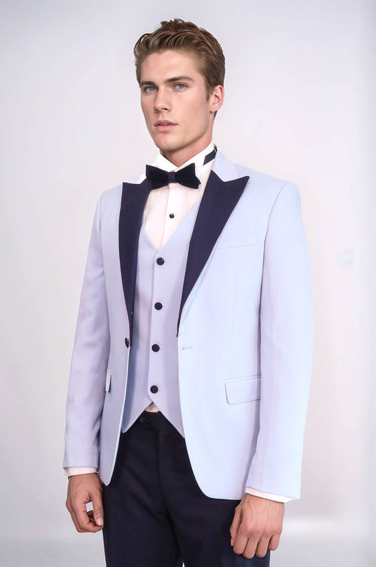 Мягкий голубой свадебный костюм - Wessi