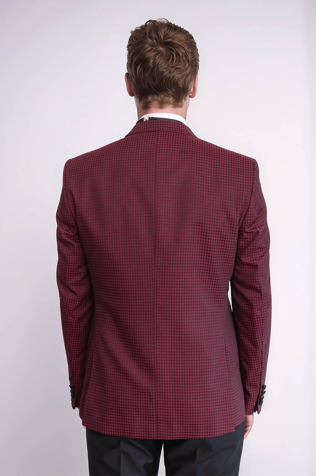 Smoking bordeaux à motifs écossais | Wess