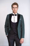 Plaid Patterned Green Tuxedo | Wessi
