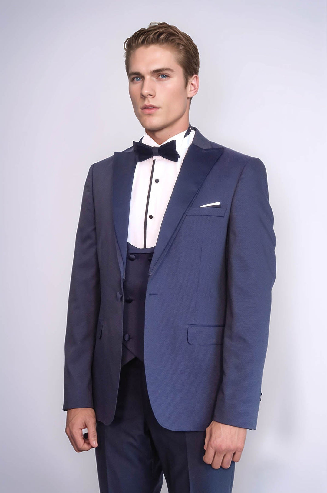 Smoking Homme Bleu Marine Revers Amovible - Wessi