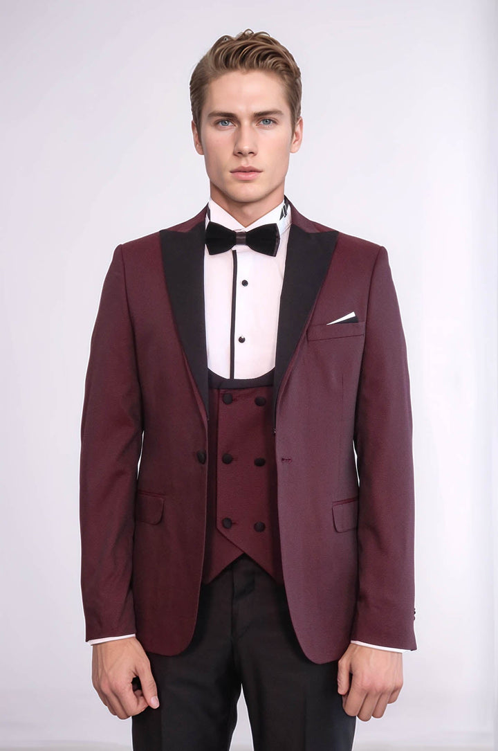 Smoking rouge bordeaux pour homme | Wess