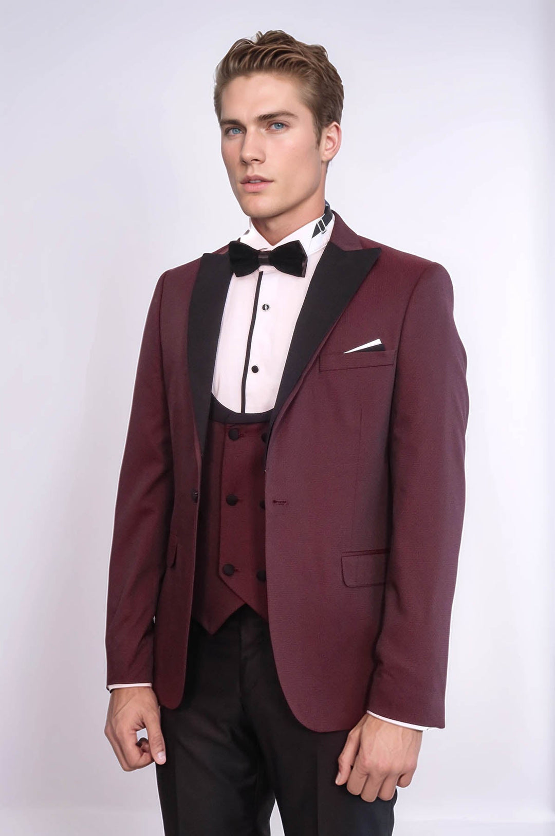 Smoking rouge bordeaux pour homme | Wess