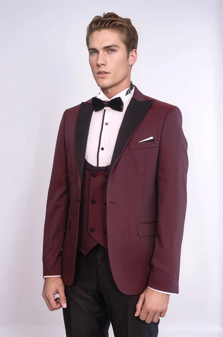 Smoking rouge bordeaux pour homme | Wess