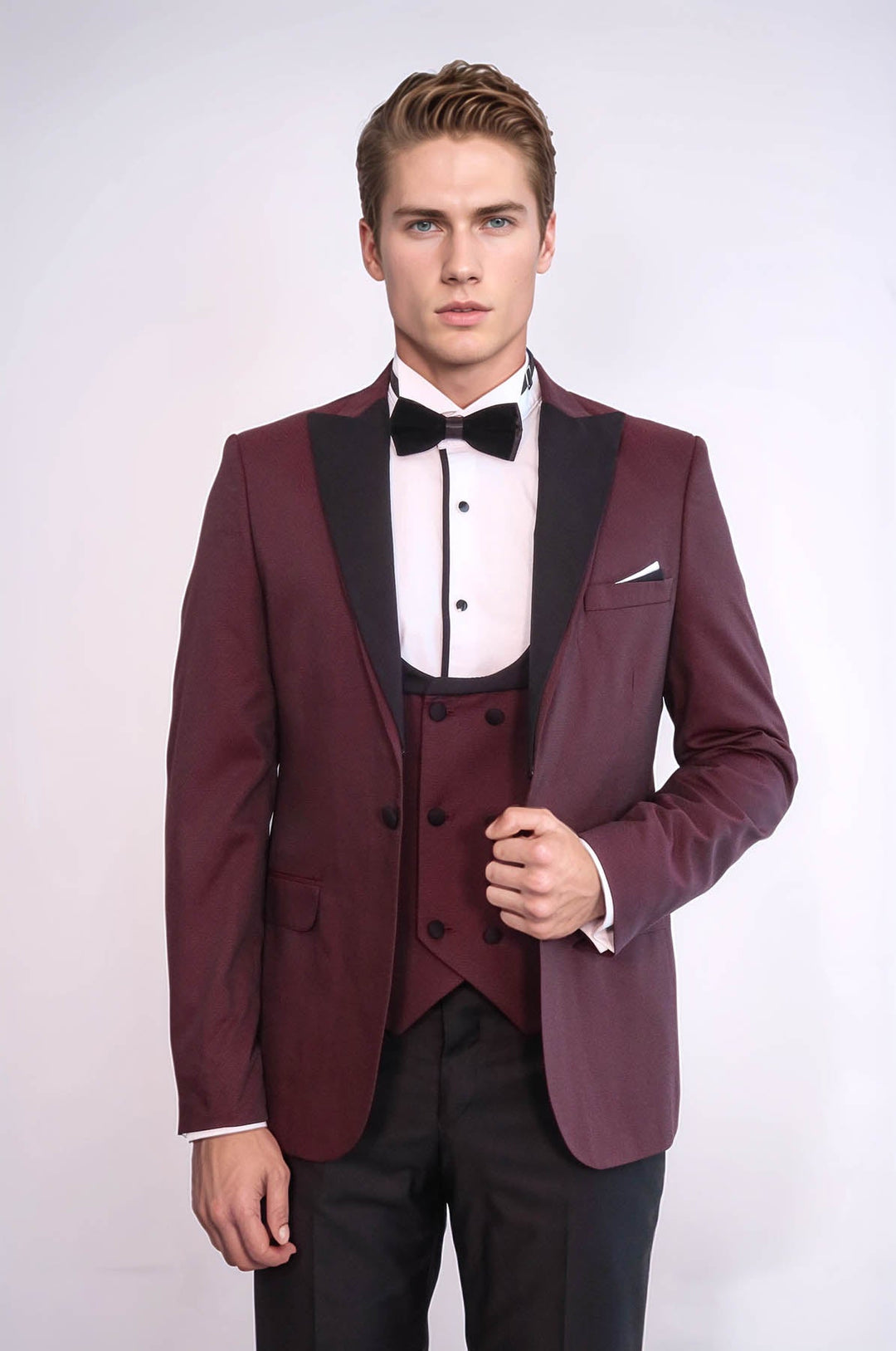 Smoking rouge bordeaux pour homme | Wess