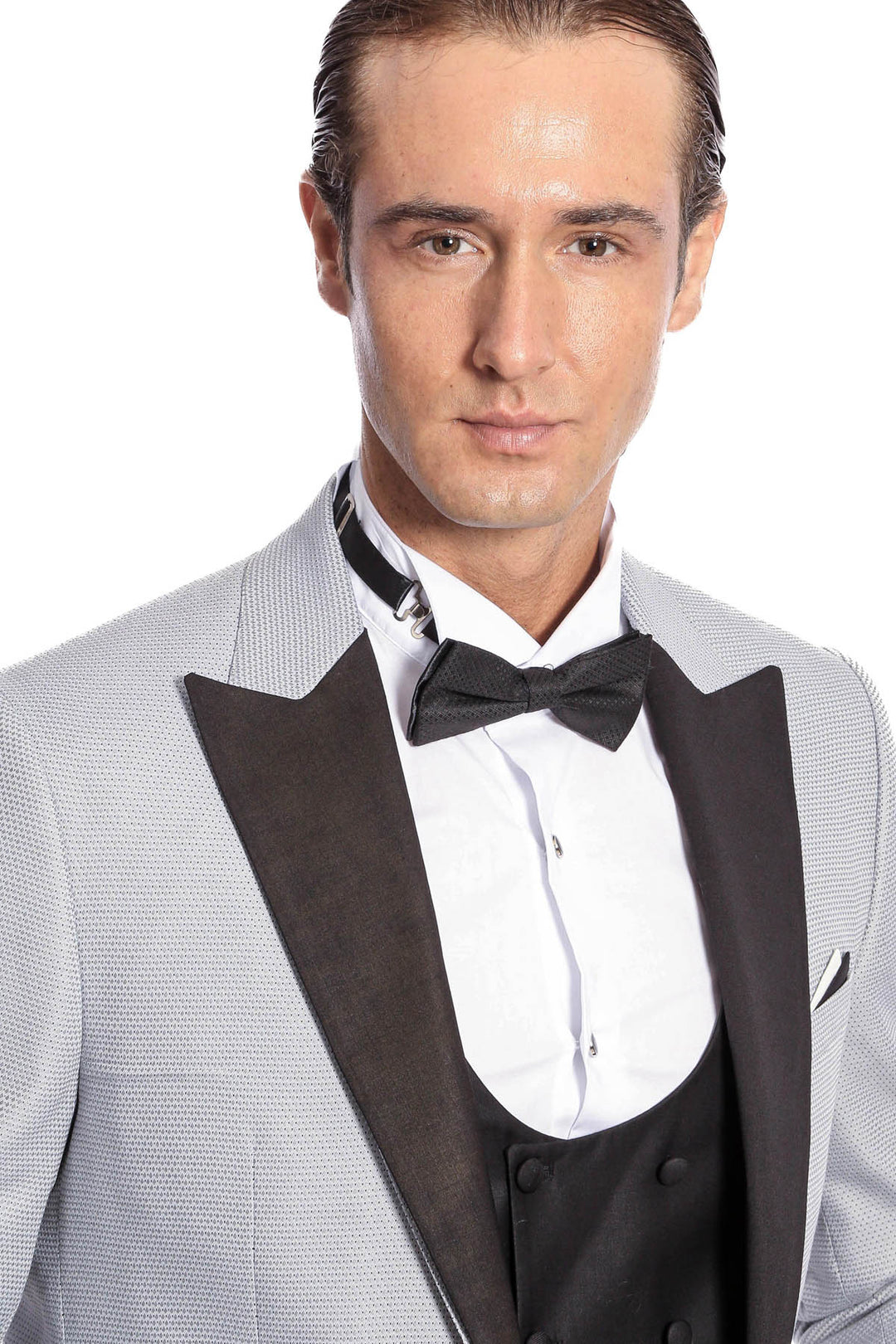 Esmoquin gris con estampado de lunares - Wessi