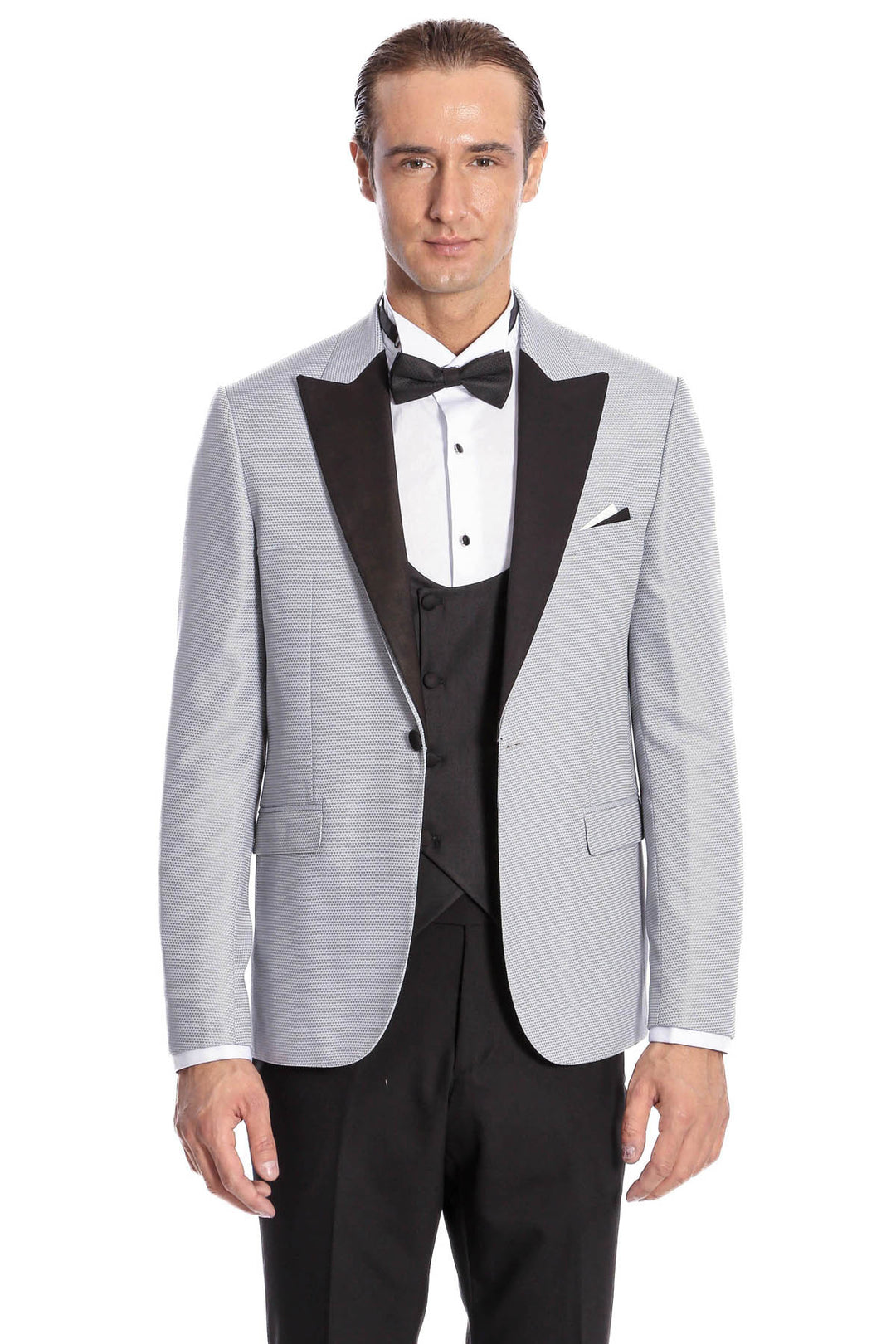 Esmoquin gris con estampado de lunares - Wessi