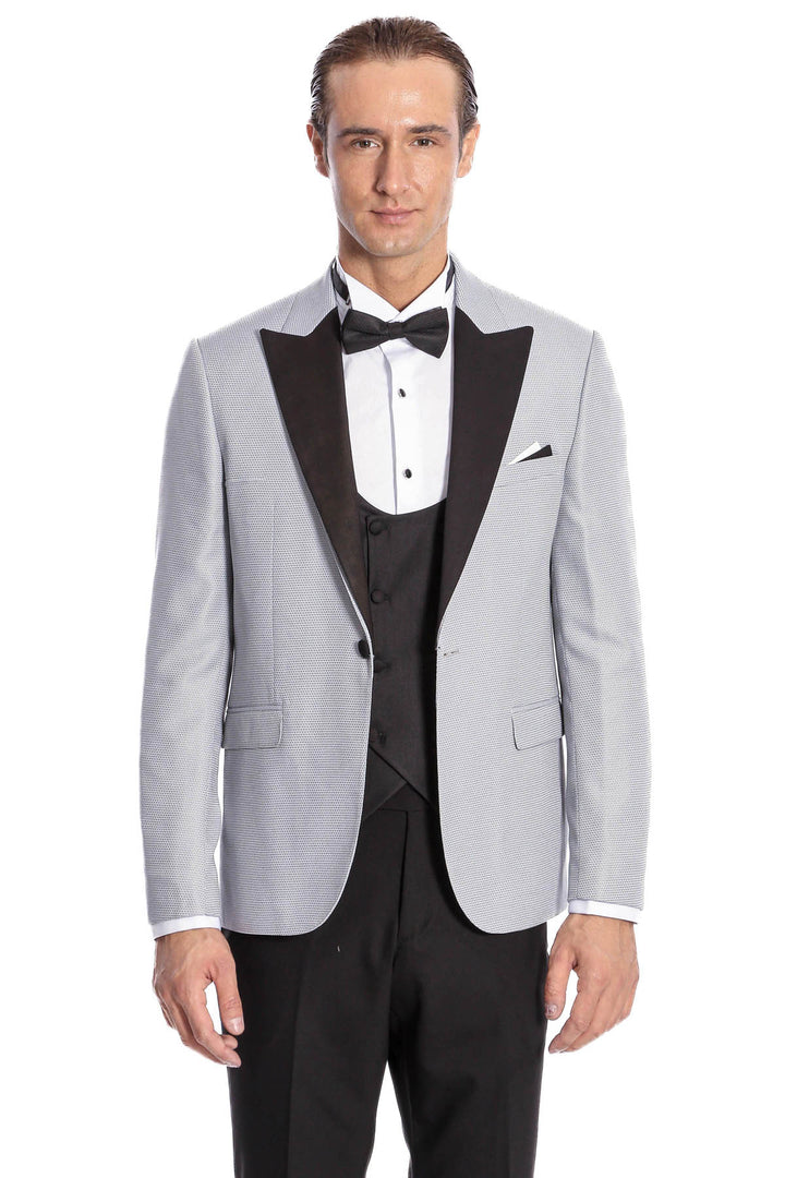 Esmoquin gris con estampado de lunares - Wessi