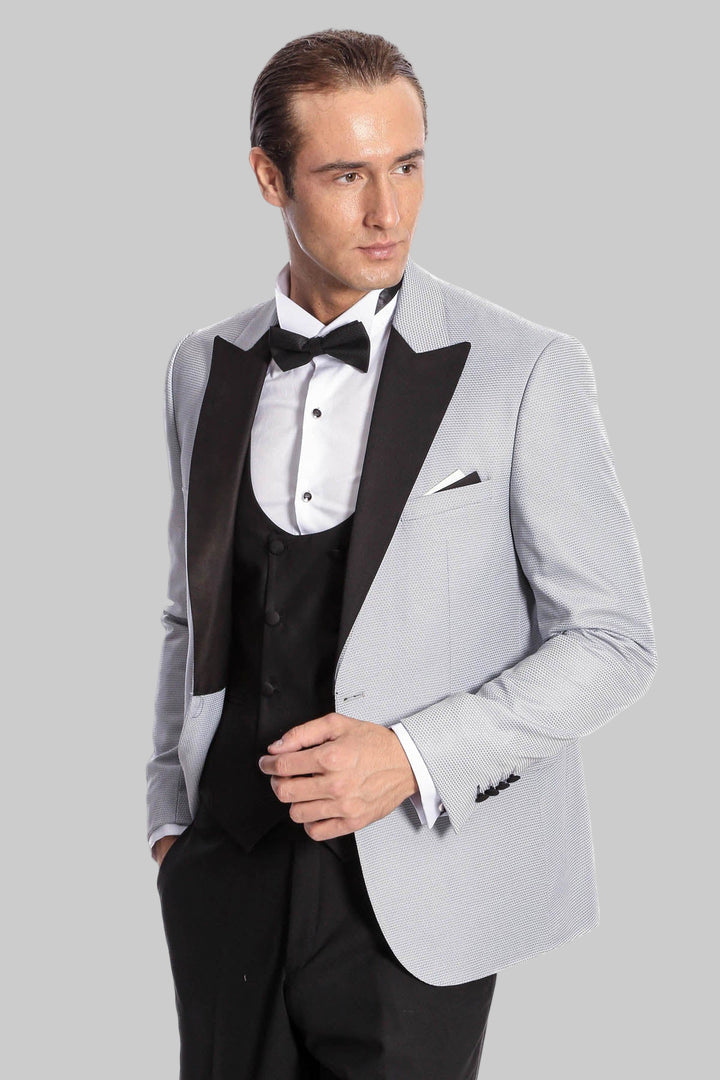 Esmoquin gris con estampado de lunares - Wessi