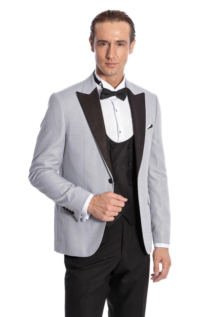 Esmoquin gris con estampado de lunares - Wessi