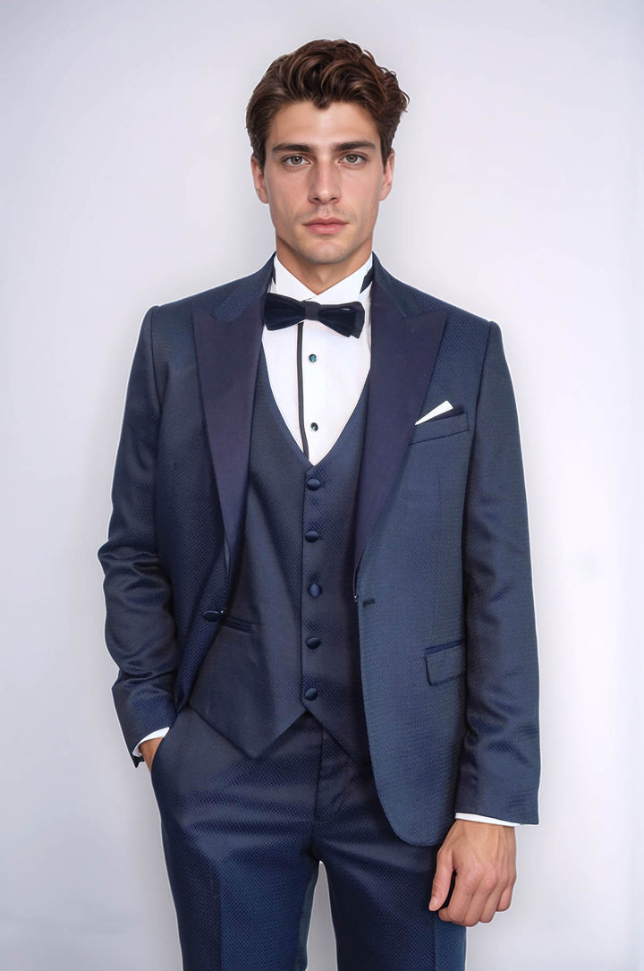 Smoking modellato blu navy | Wess