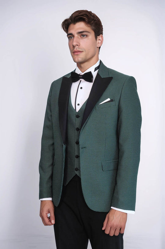 Smoking con risvolto modellato verde | Wess