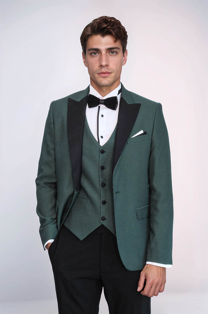 Smoking à revers modelé vert | Wess