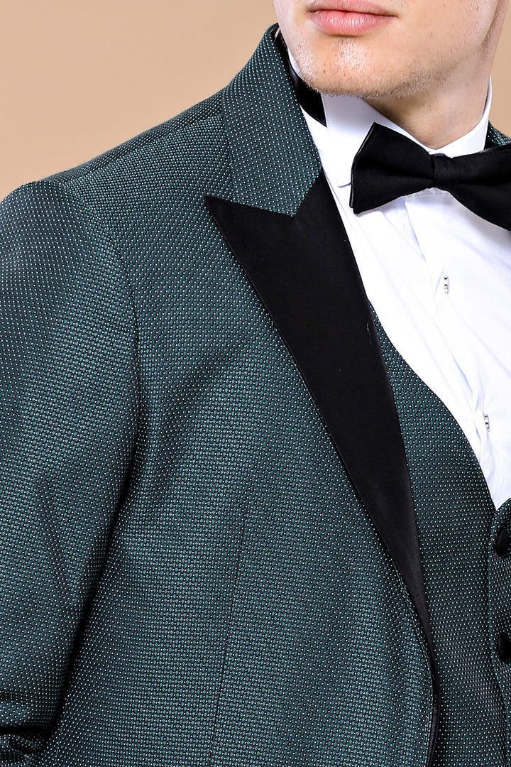 Smoking verde con revers rimovibile | Wess