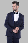 Traje azul marino con solapa desmontable | wess