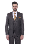 Striped Brown Vested Suit | Wessi