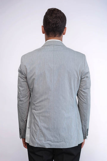 Traje Chaleco Cruzado Negro Gris Hombre - Wessi