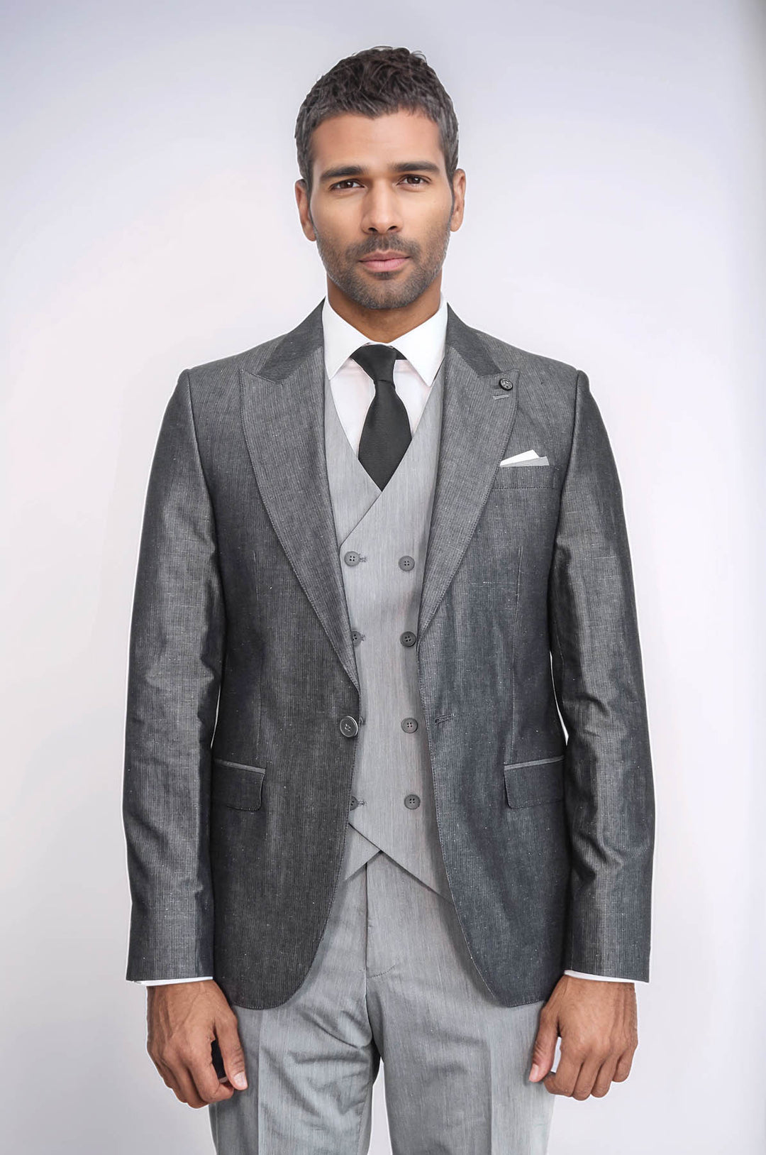 Grey Vested Suit  - Wessi