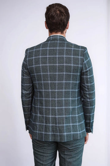 Traje de cuadros azul grisáceo - Wessi