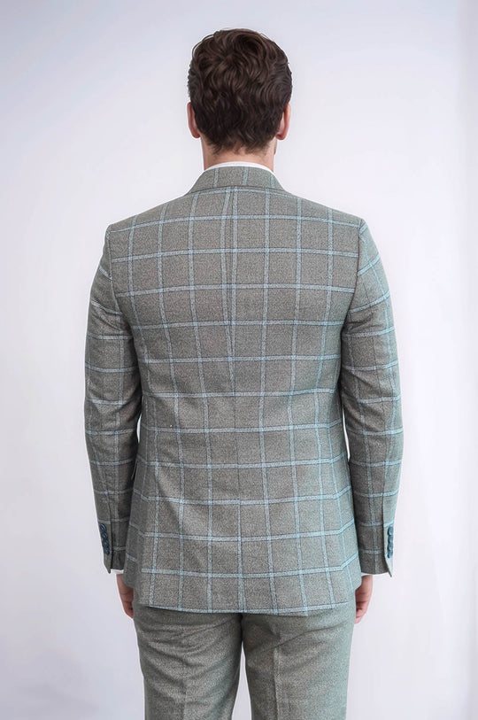 Vested Grey Men Suit - Wessi