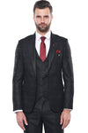 Checked Vested Black Suit | Wessi