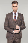 Brown Checked Suit - Wessi