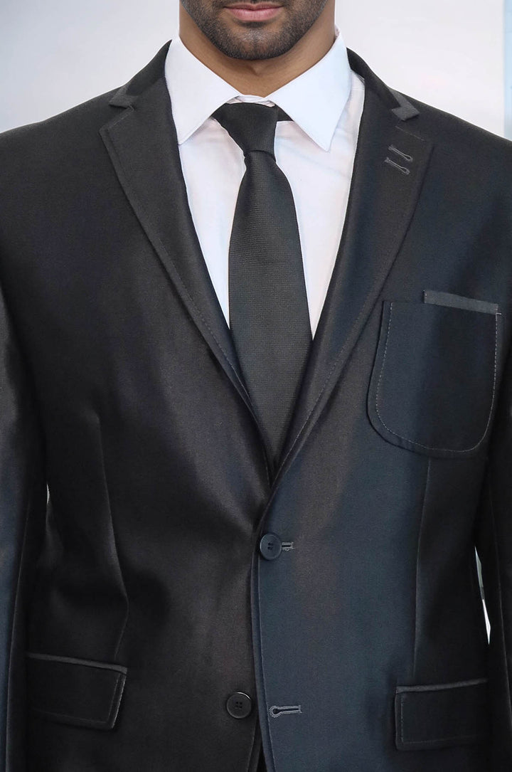 Costume noir brillant pour homme - Wessi