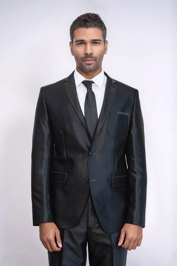 Costume noir brillant pour homme - Wessi
