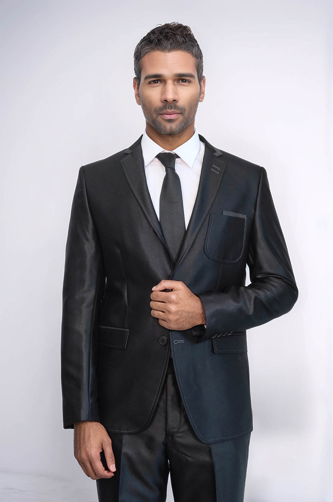 Costume noir brillant pour homme - Wessi