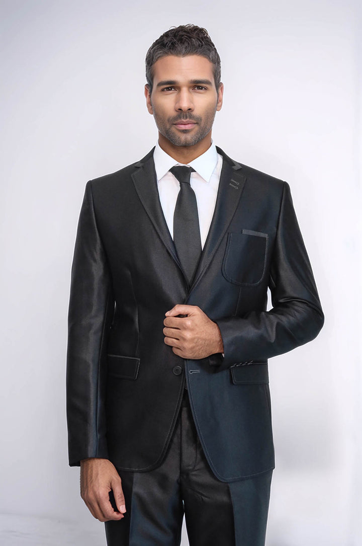 Costume noir brillant pour homme - Wessi