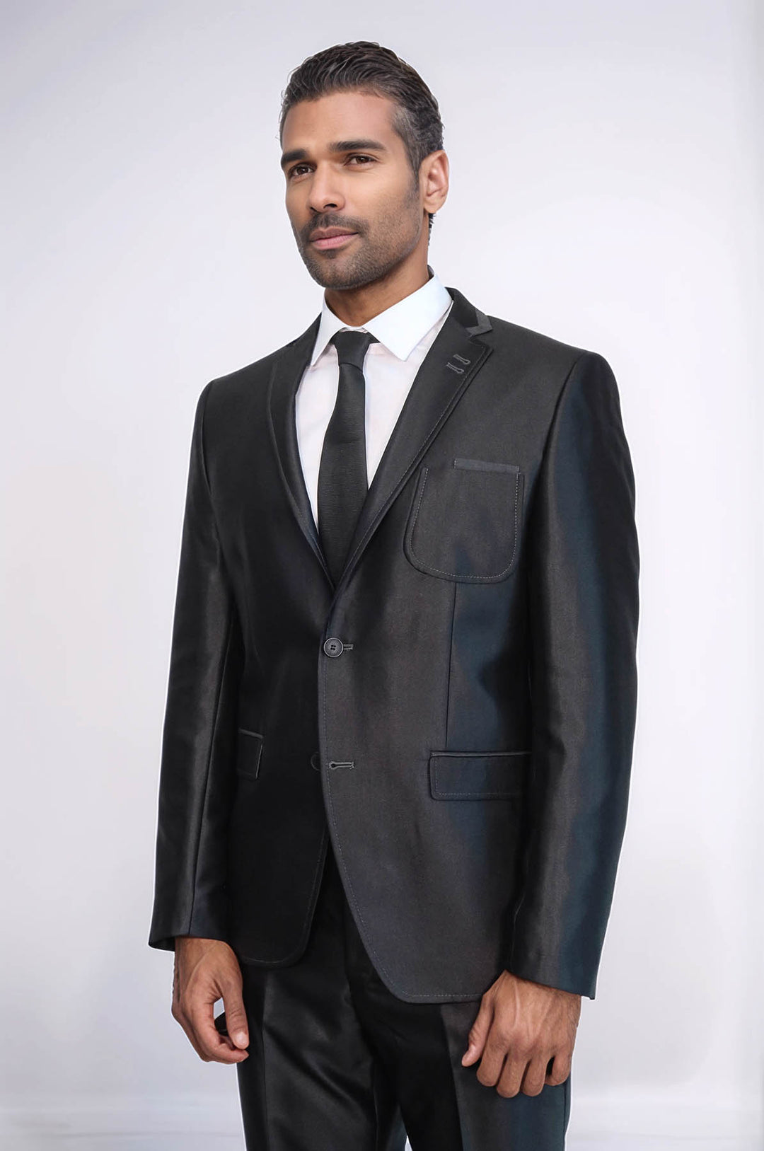 Costume noir brillant pour homme - Wessi