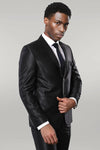Traje negro brillante para hombre - Wessi