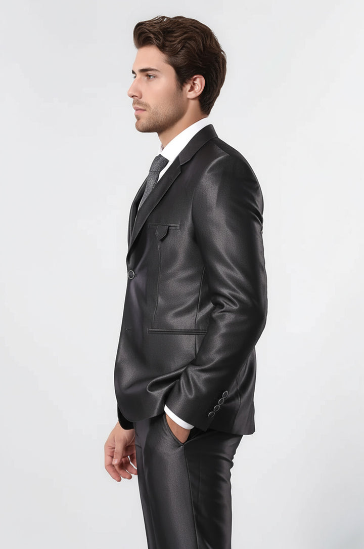Shiny Smoked Men's Suit - Wessi