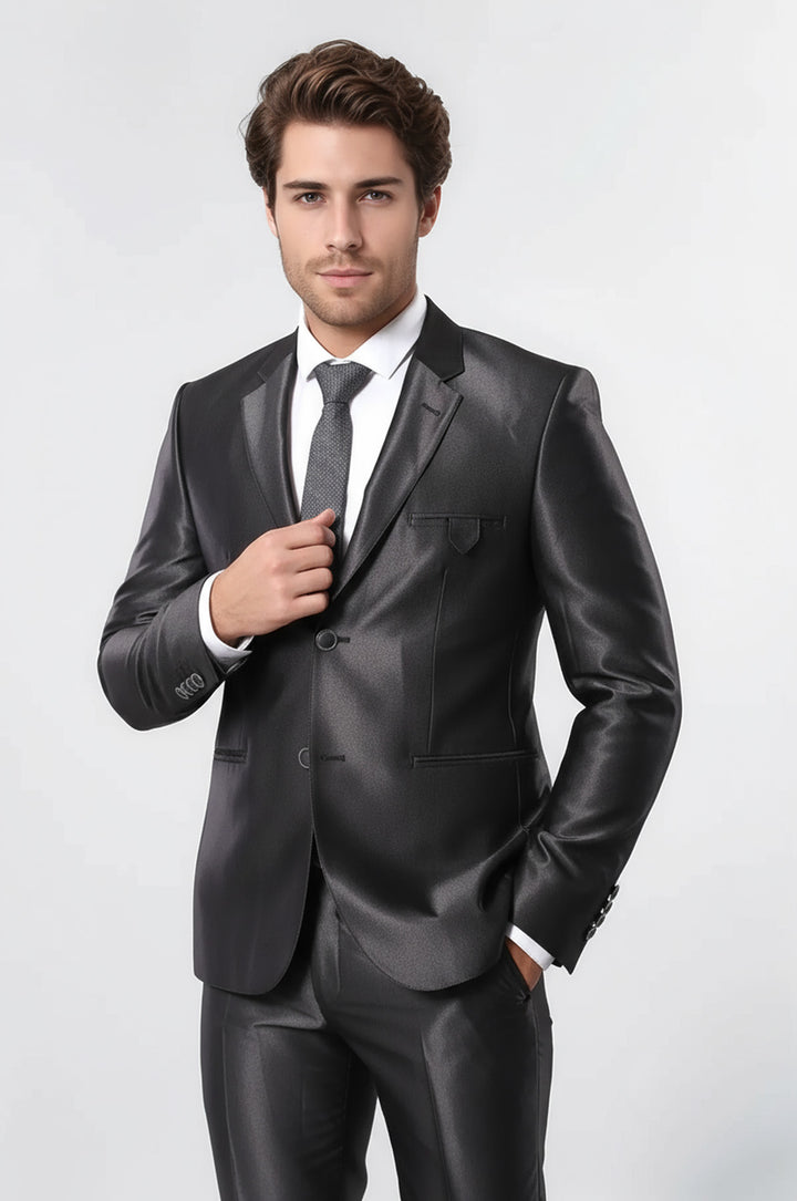 Shiny Smoked Men's Suit - Wessi