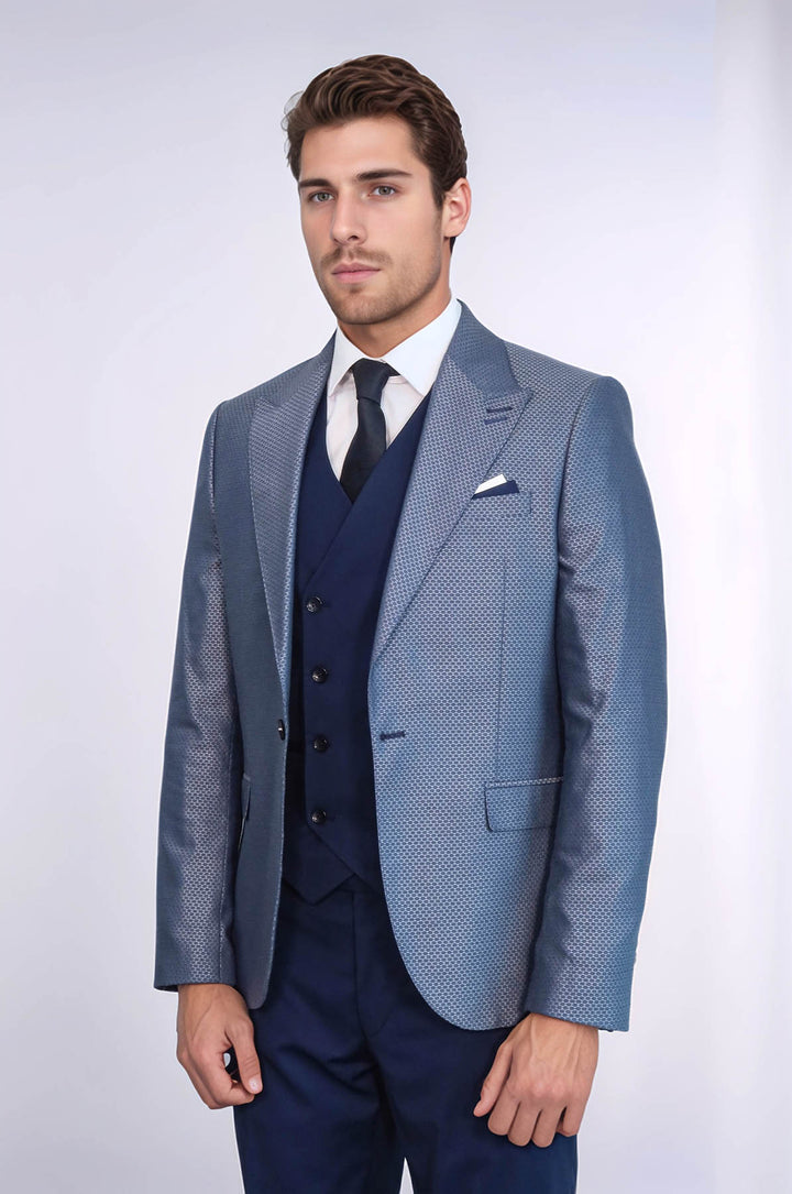 Completo blu navy con motivo a gilet | Wess