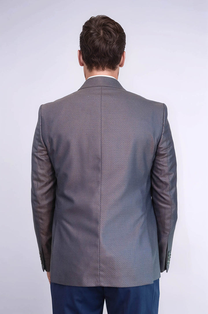 Abito da uomo marrone fantasia blu navy - Wessi