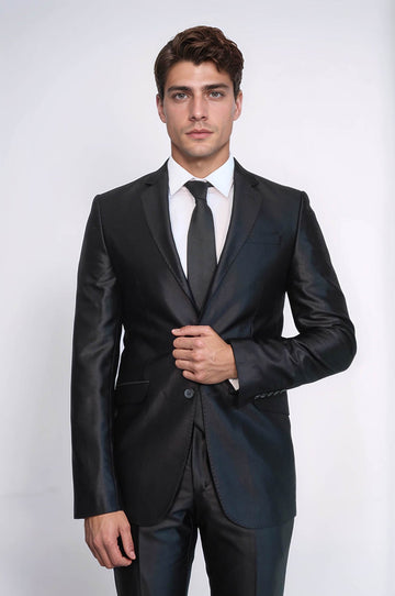 Traje negro brillante 8 Drop - Wessi