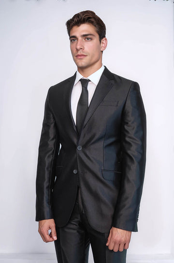Traje negro brillante 8 Drop - Wessi