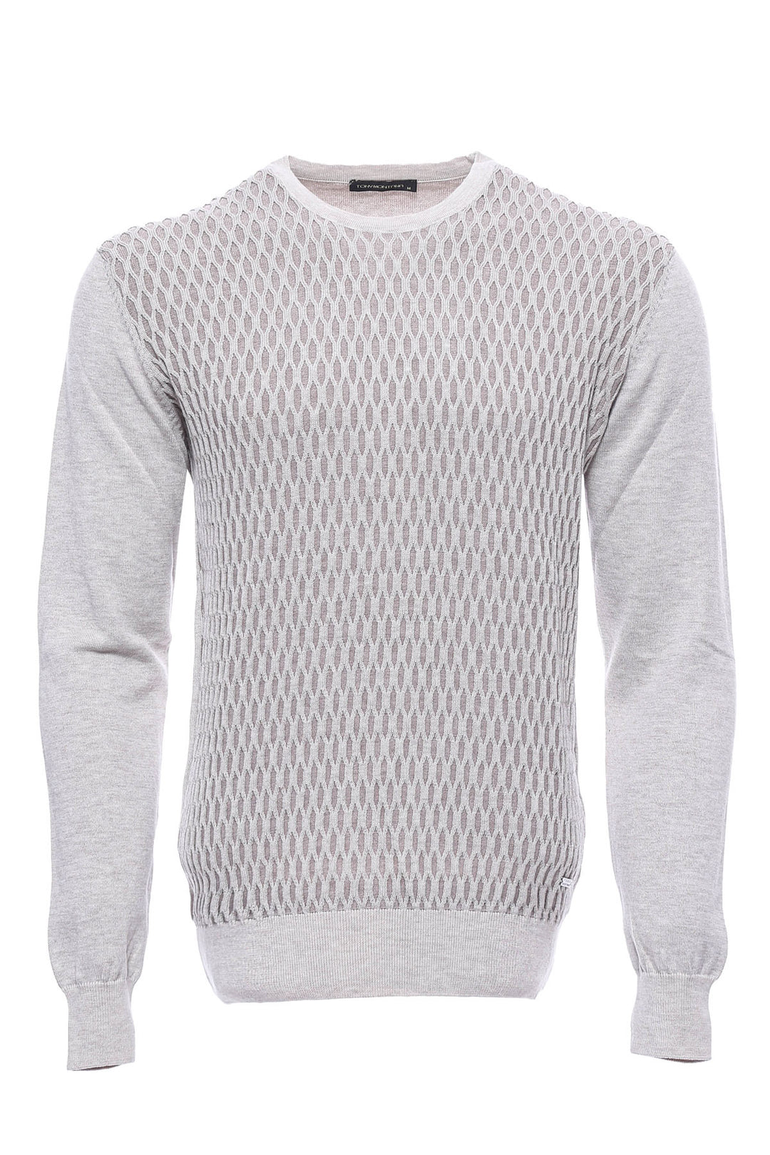 Maglione girocollo con motivo a rombi bianchi - Wessi