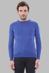 Maglione color indaco con colletto a cerchio - Wessi