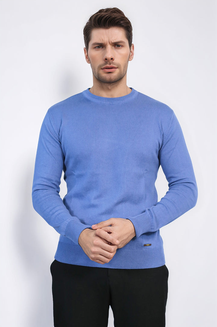 Jersey de cuello redondo azul - Wessi