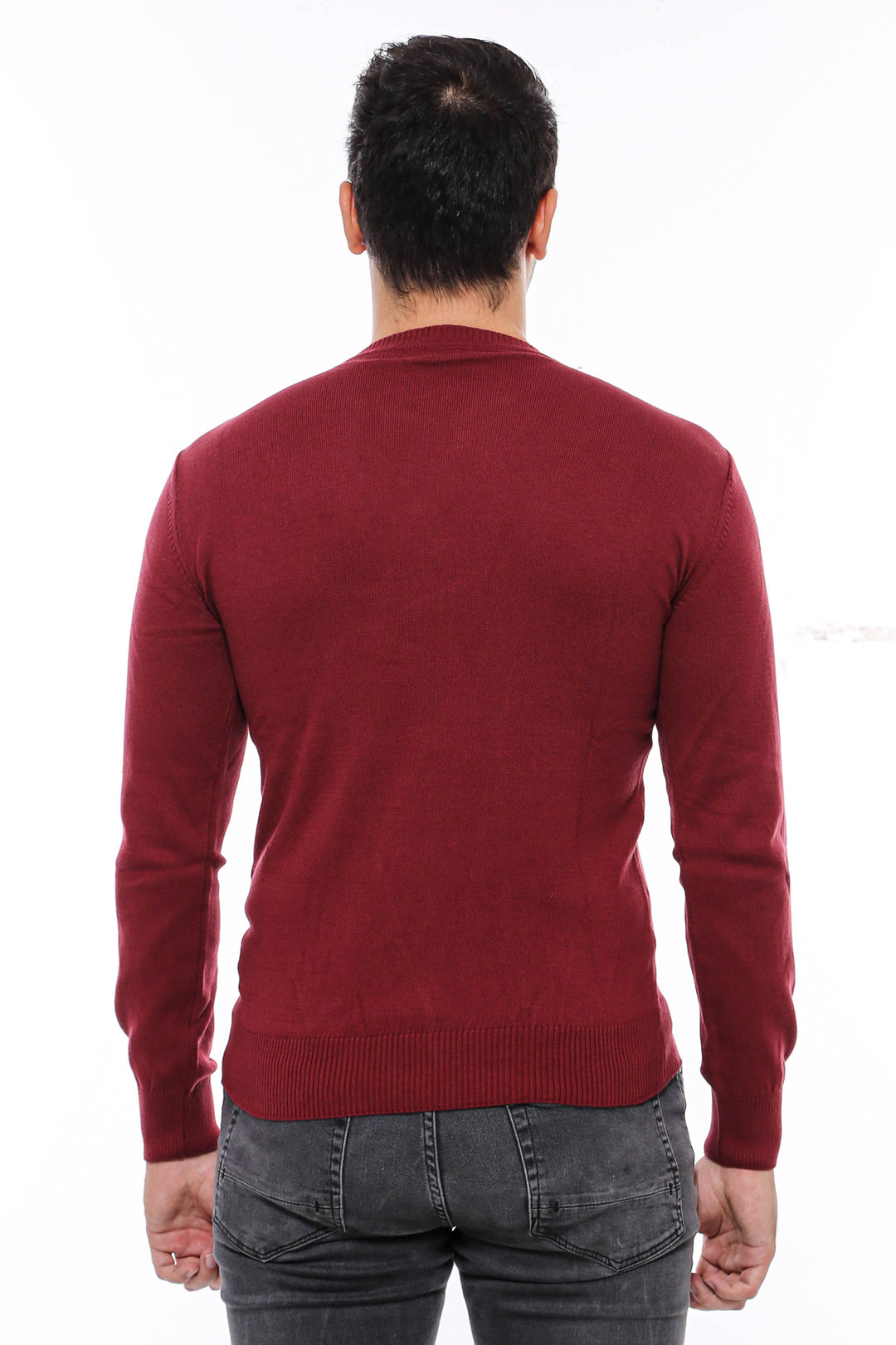 Pull Homme Col Rond Bordeaux - Wessi