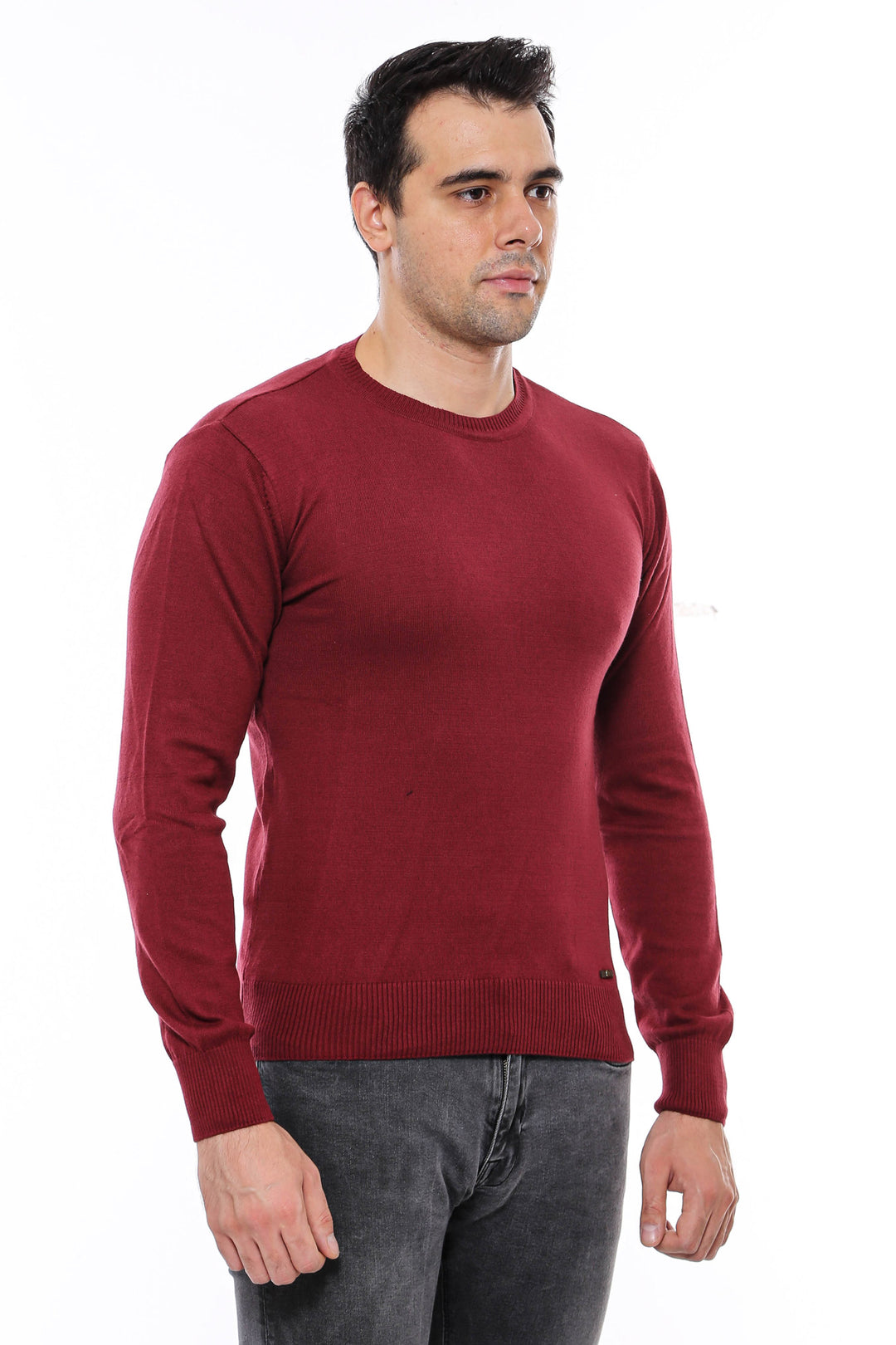 Pull Homme Col Rond Bordeaux - Wessi